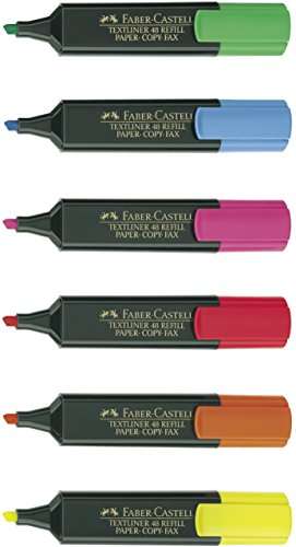 Faber-Castell 154851 - Pack de 10 marcadores fluorescente, color azul