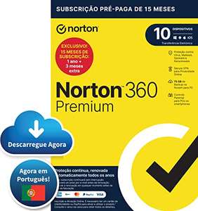 Norton 360 Premium 15 meses y 10 dispositivos
