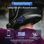 LEXIN B4FM Intercomunicador Casco Moto Bluetooth, Manos Libres 1-10 Motoristas, Comunicación Compartir Música, Auriculares Motocicleta