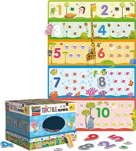 Lisciani - Montessori - Caja táctil con números, 8.49€ juego la casita de los animales- Juego Educativo Preescolar