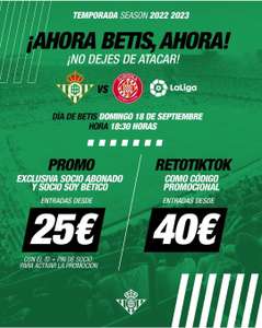 Real Betis - Girona Entradas