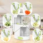 Espiralizador Cortador de Verduras - Espiralizador vegetal para Alimentos de 6 Cuchillas, Calabacin Pasta