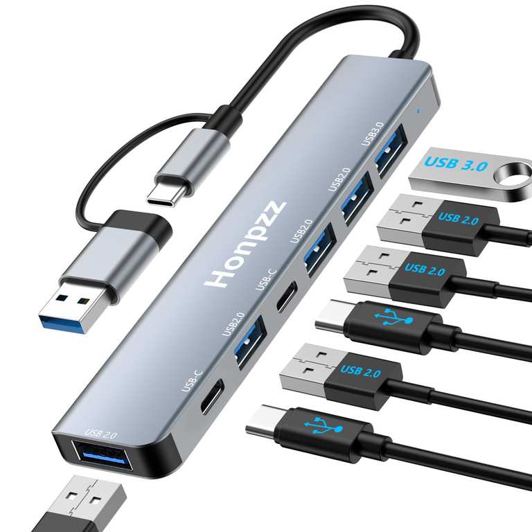 Imagen de Hub USB 3.0,USB Hub 7 en 1 USB C H