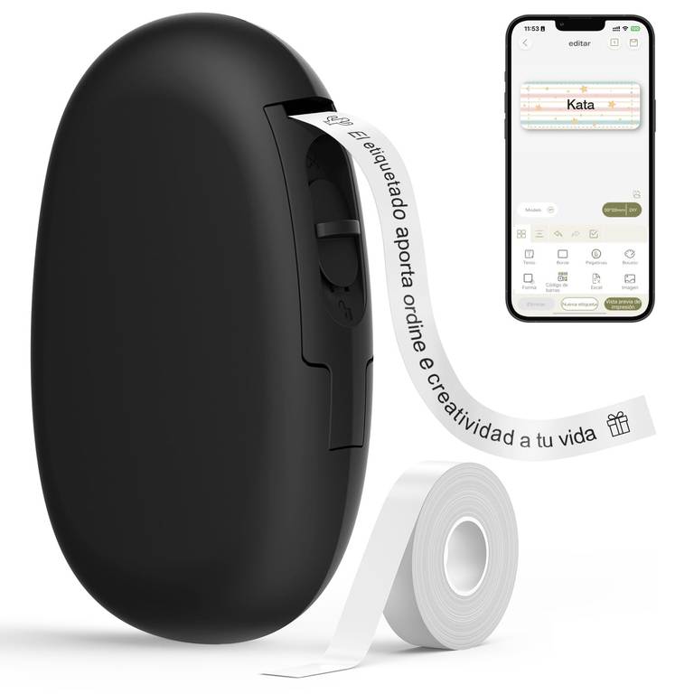 SUPVAN E10 Etiquetadora Bluetooth con Etiquetas Adhesivas Continuas