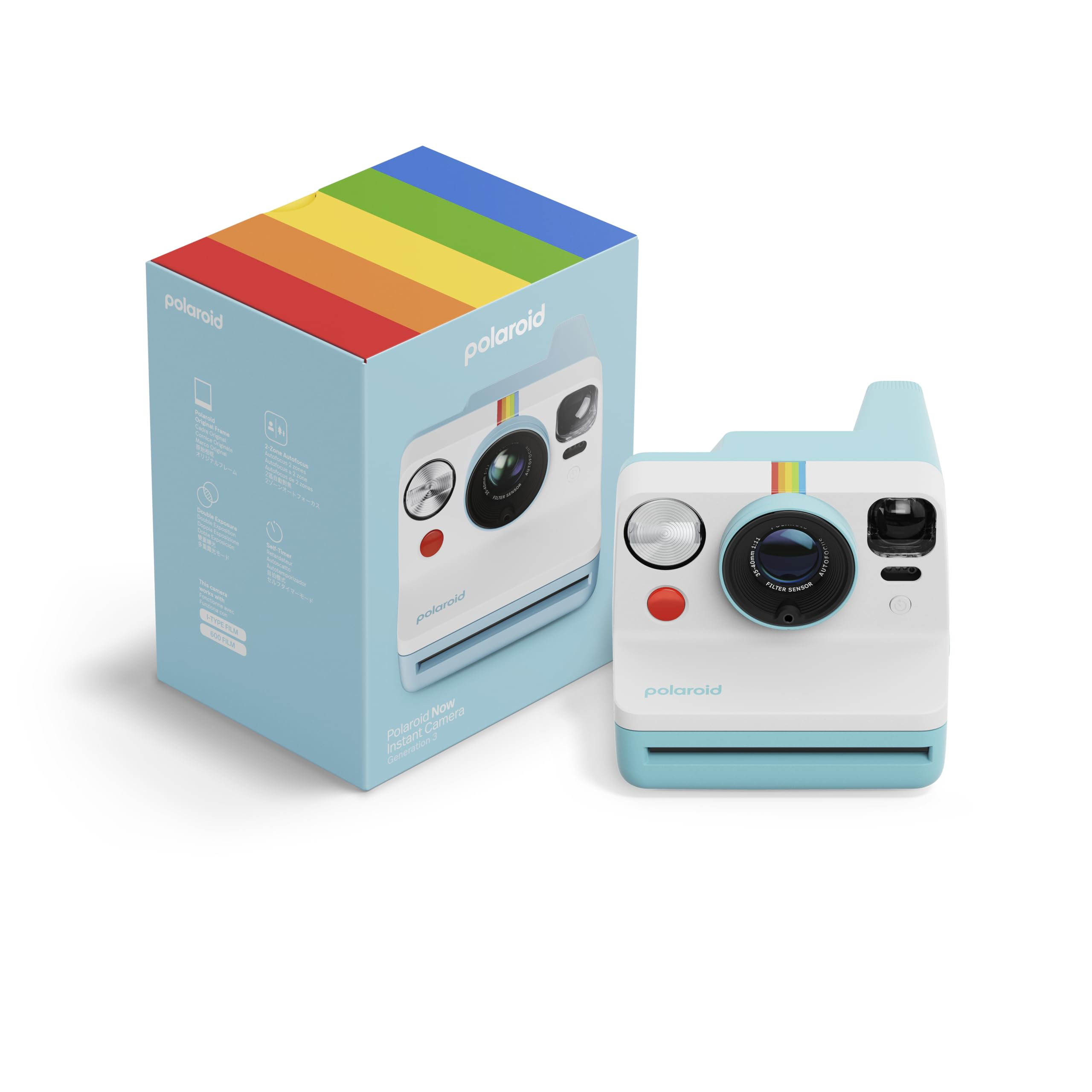 Polaroid - Now Generation 3 - Cámara instantánea - Azul (9157)