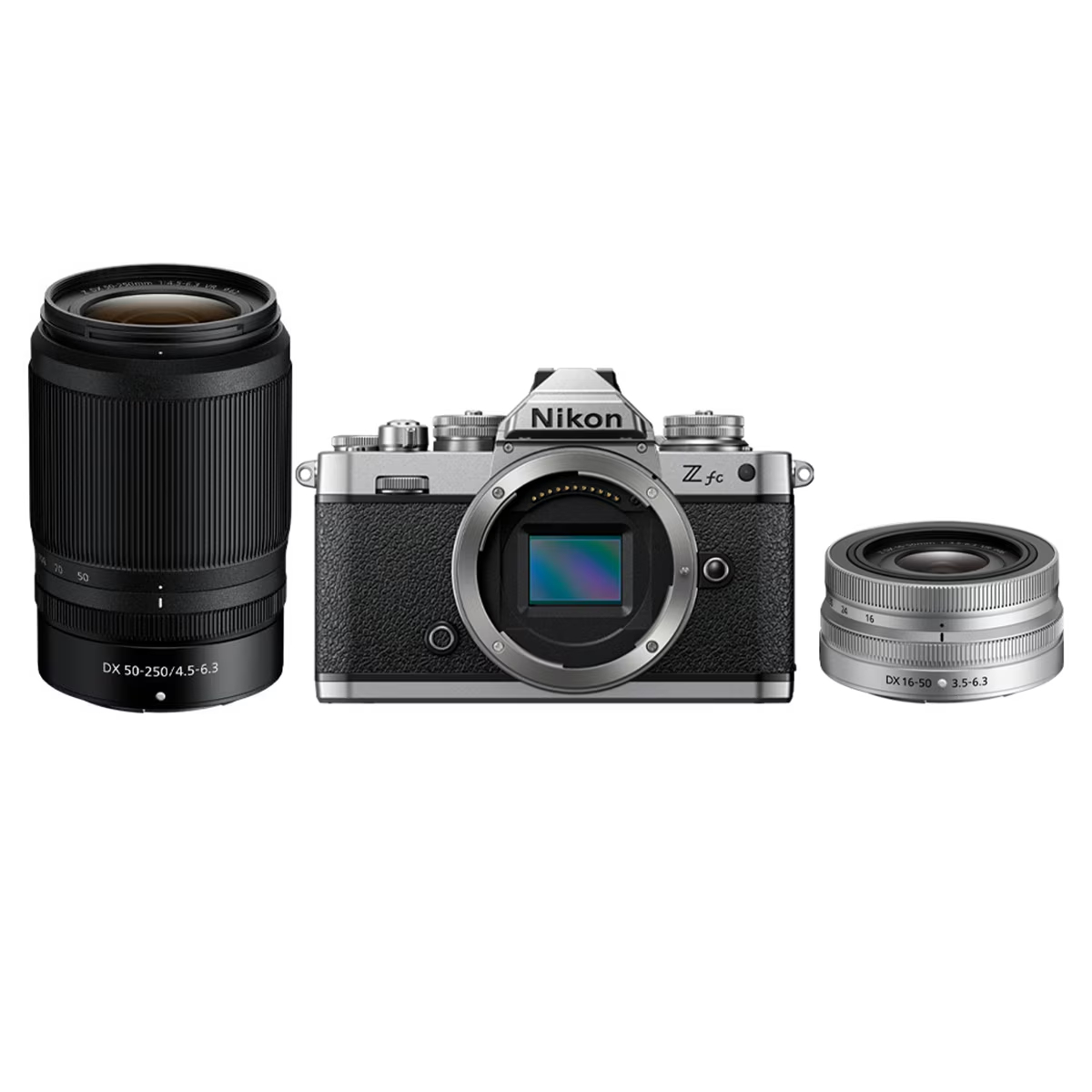 Cámara Evil Nikon Z fc con Objetivos DX 16-50mm VR y DX 50-250 VR Negro / Plata Nikon