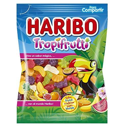 HARIBO Tropifrutti - Bolsa de 150 g de Caramelos de Goma Sabor Frutas en Forma de Divertidas Frutas