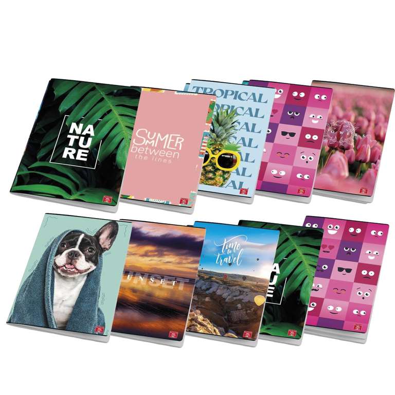 Pack de 10 Cuadernos A4 de 80 páginas con 80 g/m²