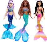 Mattel Disney La Sirenita Pack 3 hermanas Muñecas sirenas con pelo largo