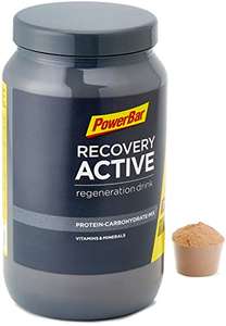 PowerBar Recovery Active Chocolate 1210g - Bebida de Suero de Leche de Regeneración con Carbohidratos + Magnesio y Zinc