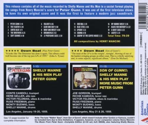 And His Men: Play Peter Gunn + Son Of Gunn Shelly Manne CD