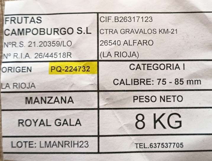 Manzana Royal Gala a 1,09€ el Kilo origen España (La Rioja)
