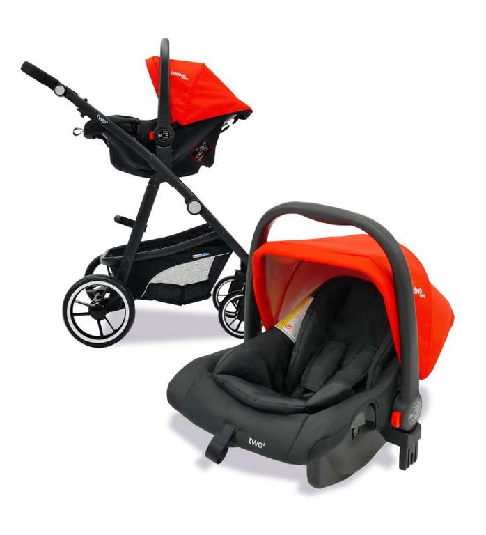 Silla para bebés 2 en 1 (Capazo y silla de paso) - Asalvo Two+ Rojo Trío Convertible