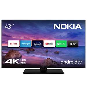 Nokia Smart TV - 43 Zoll (108 cm) Fernseher Android TV (4K UHD, DVB-C/S2/T2, Netflix, Prime Video, Disney+)