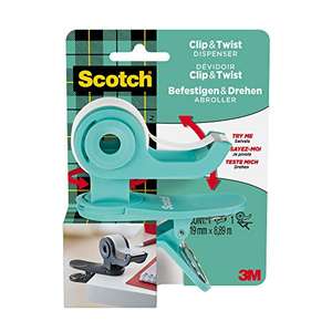 Scotch - Dispensador de cinta adhesiva C&T, verde menta, 1 rollo incluido, 19 x 9,8 m