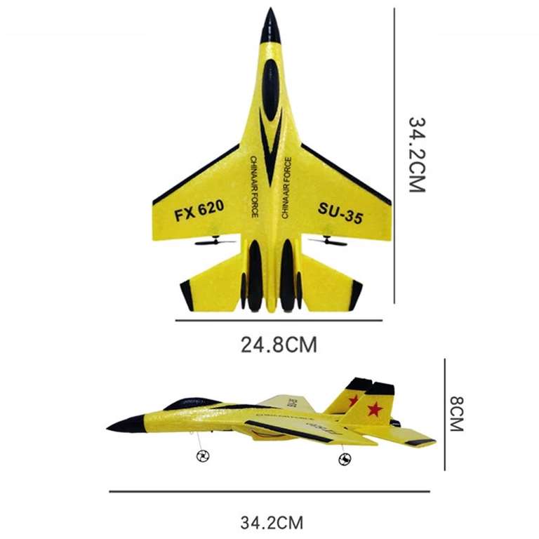 Avión de Combate de Espuma Teledirigido (desde 20,20€) (3 colores)