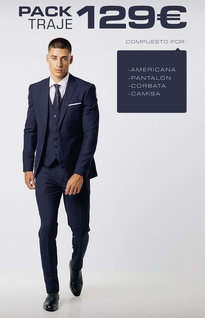 Pack traje (Americana, pantalón, corbata y camisa) por solo ¡129€! » Chollometro