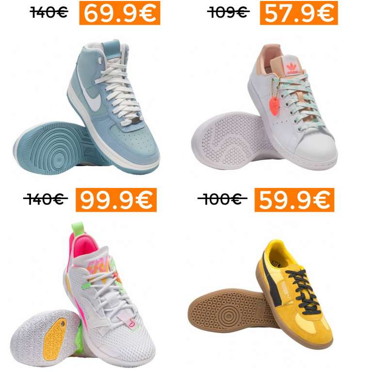 Selección de sneakers de marca rebajadas desde 39.99€