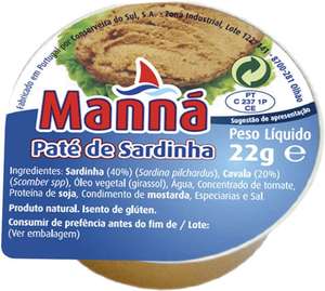 24 latas Paté de Sardinas, Pack de 24 x 22 gr.