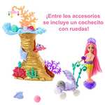 Barbie Mermaid Power Chelsea en el arrecife de coral Set de juego con muñeca sirena, mascotas y accesorios, regalo +3 años