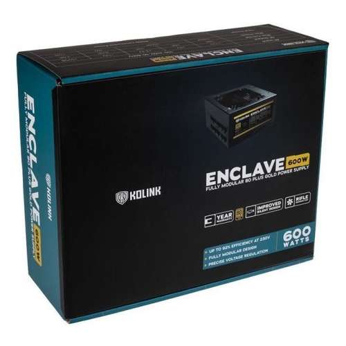 Kolink Enclave 600W 80 Plus Gold Modular - Fuente de alimentación PC