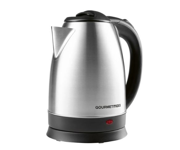 Hervidor de agua Gourmetmaxx de acero inoxidable (1.8 L, 1500W)