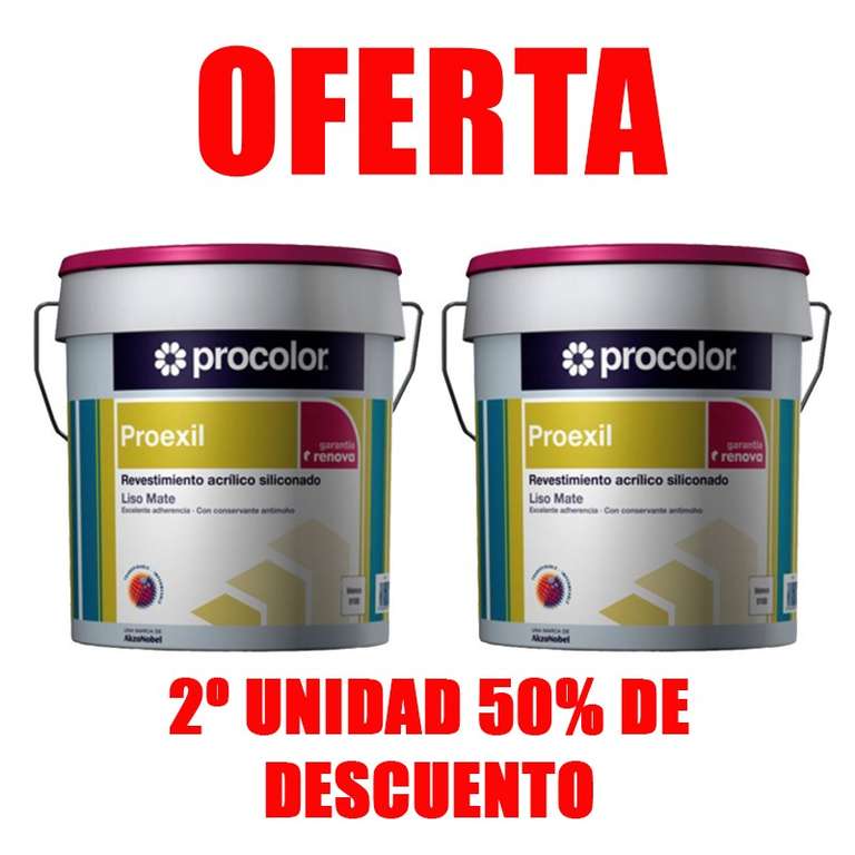 Pack de 2 unidades de pintura impermeabilizante Procolor, Novodec o Blatem (2ª ud. al 50% dto.) [recogida gratis en Sevilla, Huelva y Jerez]