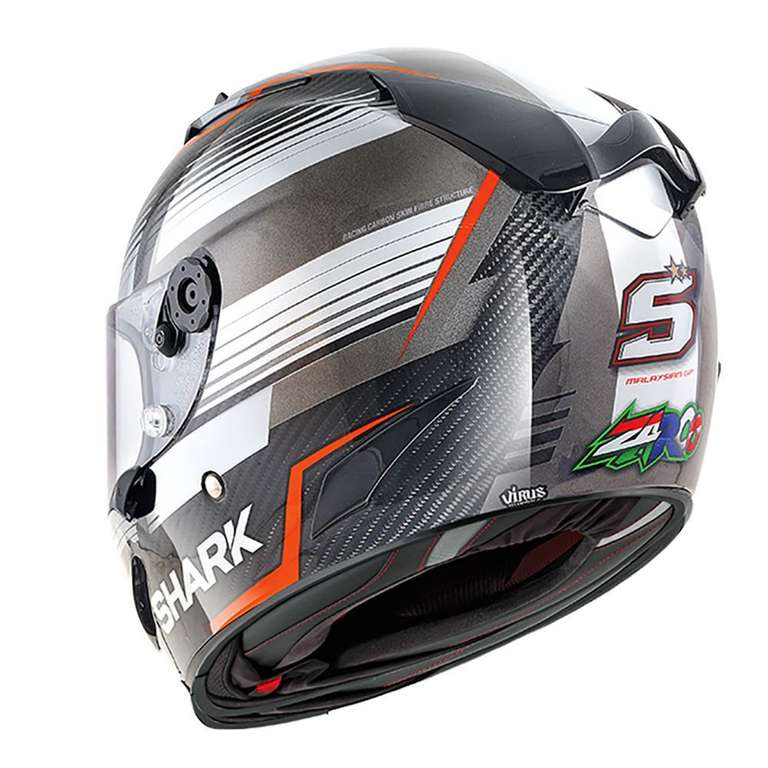 Shark race-r pc zarco malays gp - casco integral carbon red anthracite