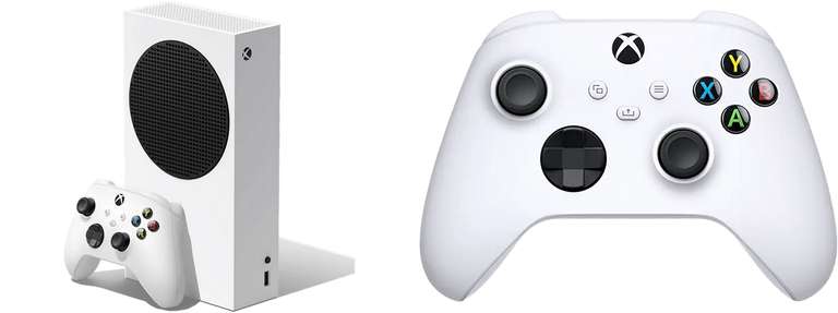 Consola - Microsoft Xbox Series S, 512 GB SSD, Blanco + Mando inalámbrico - Microsoft Xbox One Controller Wireless