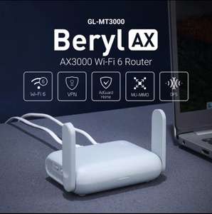 GL.iNet Beryl AX MT3000 de bolsillo Wi-Fi 6 router inalámbrico de viaje Gigabit