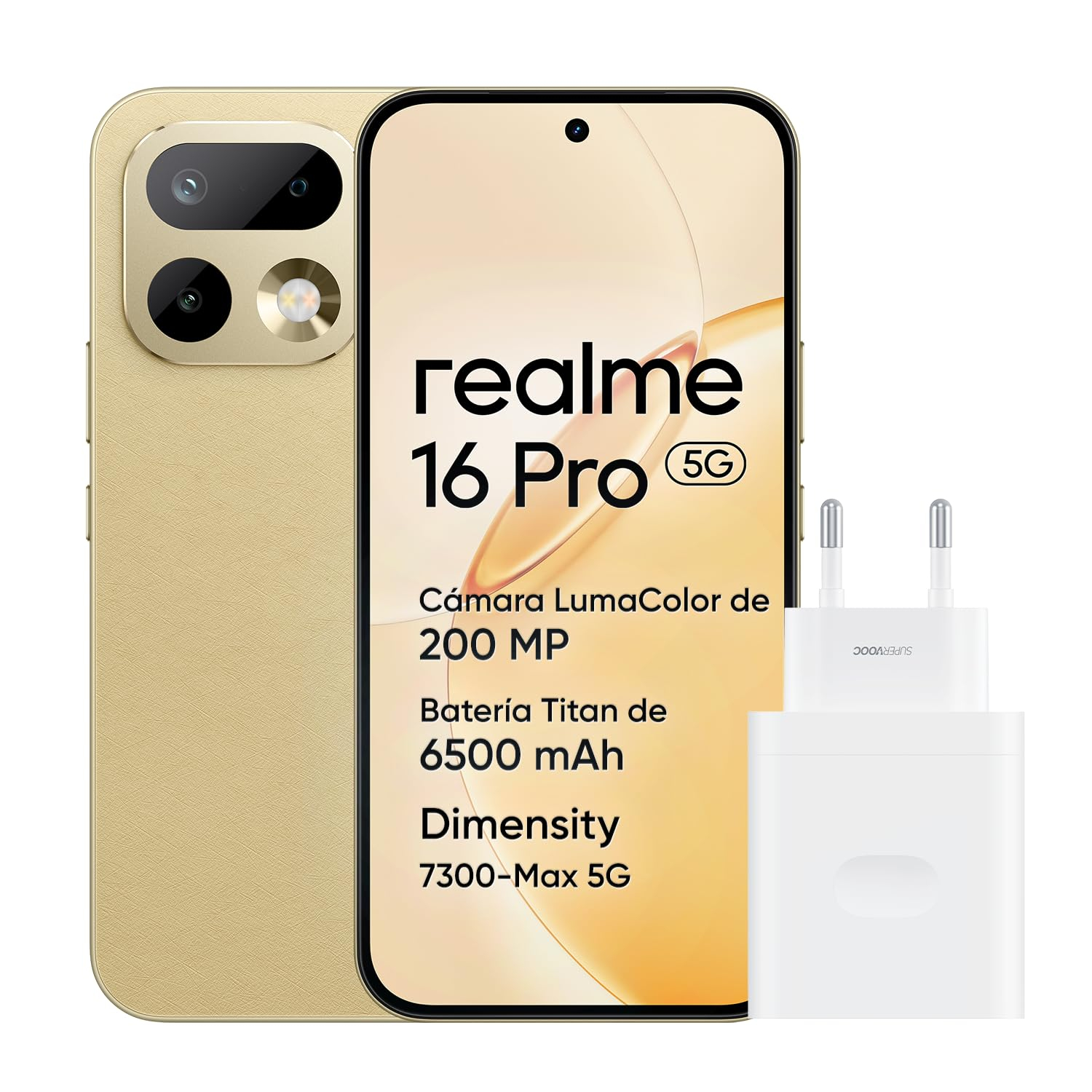 realme 16 Pro 5G Smartphone, 8GB+256GB, Pantalla AMOLED 144Hz 6,78", 6500mAh, Carga Rápida 45W,