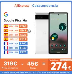 Versión global Google Pixel 6a 5G - Desde España