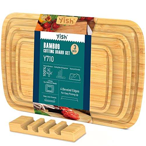 Pack de 3 tablas de cortar de Bambú para cocina