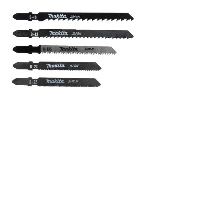 Makita Juego de 5 hojas de sierra de calar A-86898 B10S, B13, B16, B22, B23