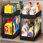 TidyTrove 2 Paquete Organizador Bajo Fregadero - Organizador Cocina 2 Niveles para Debajo del