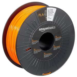 Amazon Basics - Filamento para impresora 3D, ácido poliláctico (PLA), 1.75 mm, cinta de 1 kg, naranja neón