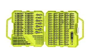 RYOBI-Maletín 127 Accesórios mixto (13 brocas metal + 7 llaves de vaso + 81 puntas 25 mm + 25 puntas 50 mm + 1 adaptador )