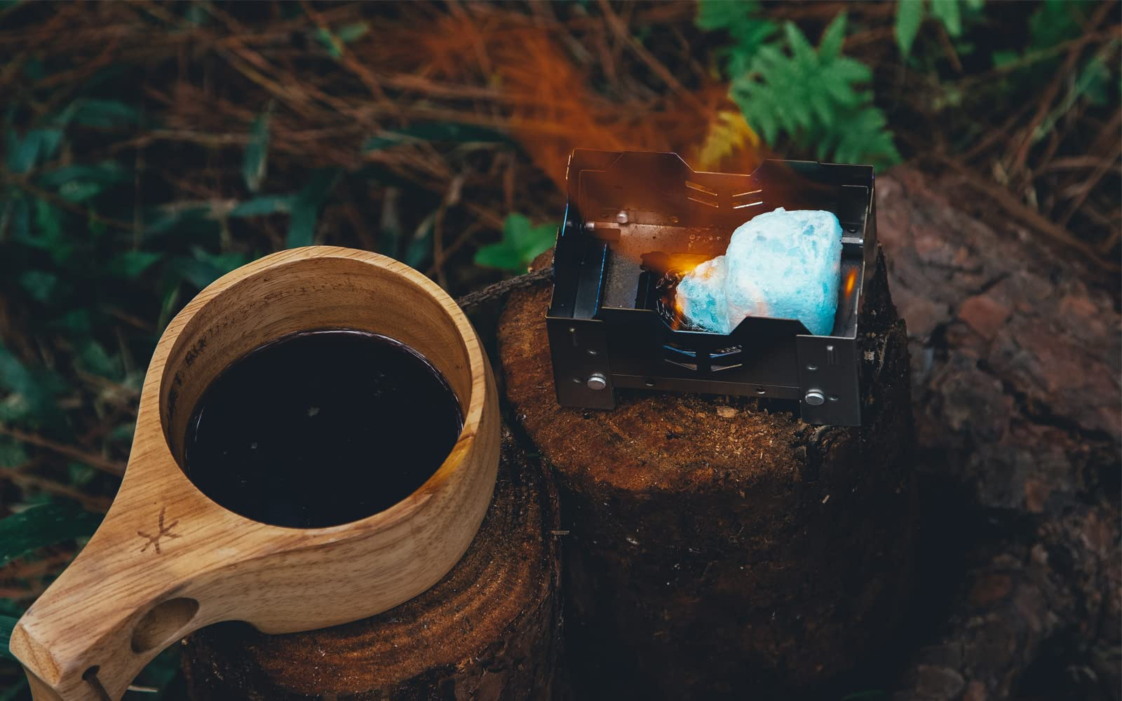 Fire-Maple Lotus Estufa de Alcohol Sólida de Titanio Estufa de Camping Ultraligera y Plegable para Cocinar al Aire Libre