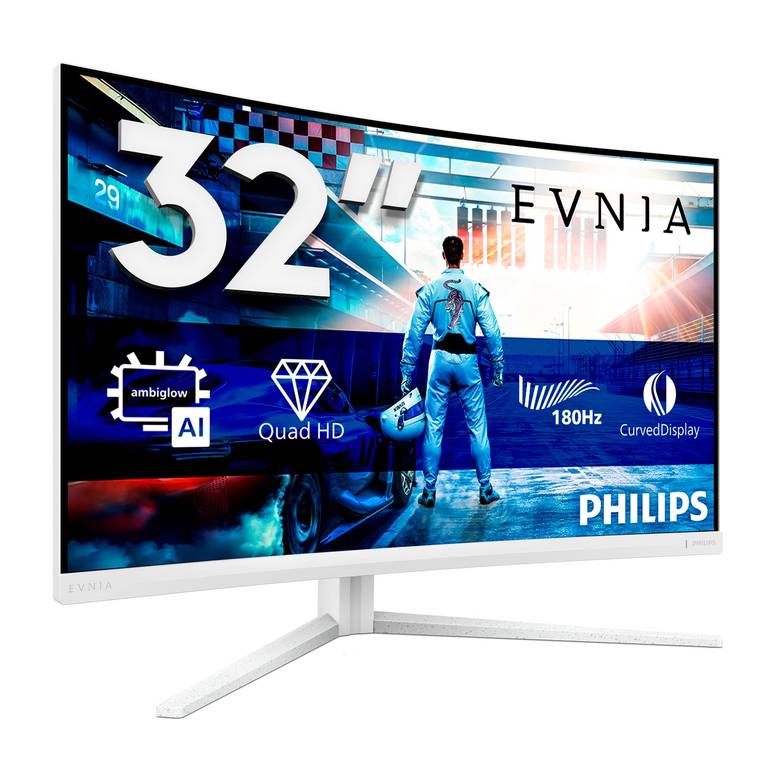 PHILIPS Evnia 32M2C5501 Gaming Monitor 32 Pulgadas 180Hz Panel Fast VA, 1ms GtG, HDR10, Altura