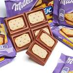 Milka TUC Mini Tableta de Chocolate con Leche de los Alpes Cubierta con Galletas TUC Formato Bolsillo - Pack de 20 x 35g