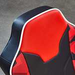 Hermes 2.0 Floor Rocker Gaming Chair para niños y jóvenes, Low Folding Rocking Seat con altavoces estéreo, cuero de imitación – Roja