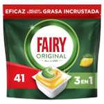 Fairy Original Todo En Uno Cápsulas De Lavavajillas Limón, 41 Cápsulas