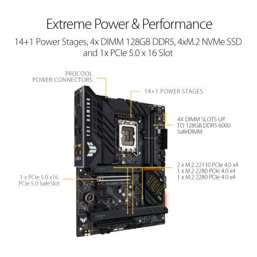 ASUS TUF Gaming Z690-PLUS WiFi - Placa Base Gaming ATX Intel Z690 LGA 1700