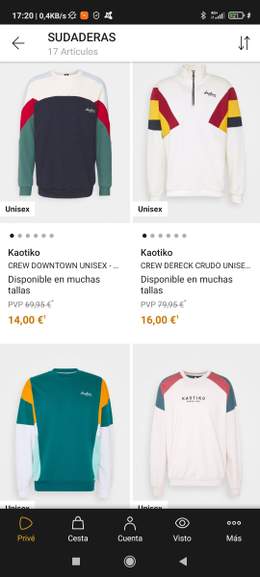 Reco sudaderas Kaotiko en Zalando Privé » Chollometro