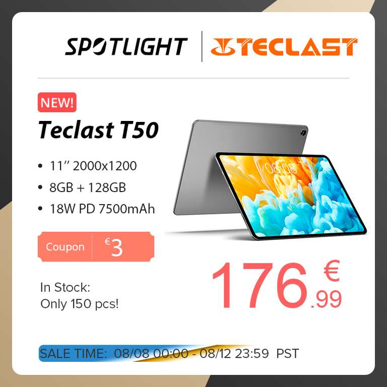 Tablet Teclast T50 8GB/128GB 4G LTE - Desde España