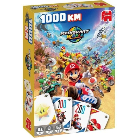 Juego de Cartas 1000 KM Mario Kart (Jumbo, de 2 a 6 Jugadores)