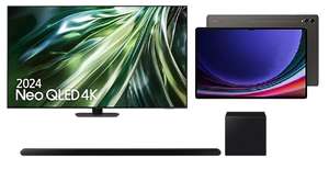 Samsung TV QN90D Neo QLED 75” + Galaxy Tab S9 Ultra + Barra de sonido HW-S800B/ZF Ultra Slim
