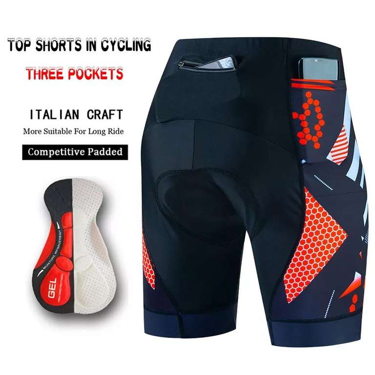 Pantalones cortos de ciclismo transpirables