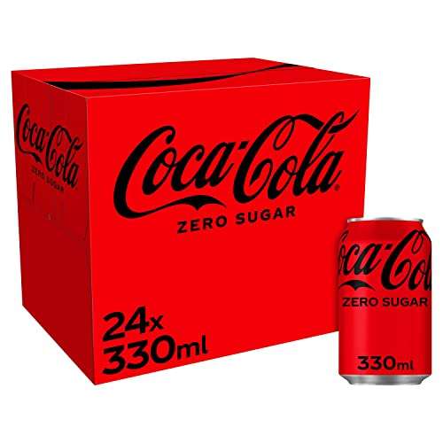Coca-Cola Zero Azúcar, Pack de 24 latas de 330ml + Suchard Mini Tabletas de Turrón de Chocolate con Arroz Inflado en Porciones Individuales
