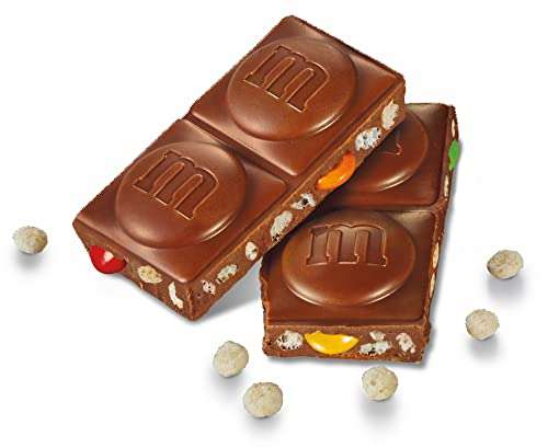 M&M’s Tableta de Chocolate con Leche con Deliciosos M&M’s de Arroz Inflado (16 tabletas x 150g)